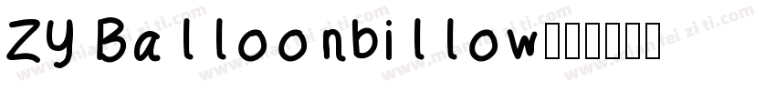 ZY Balloonbillow字体转换